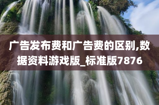 广告发布费和广告费的区别,数据资料游戏版_标准版7876