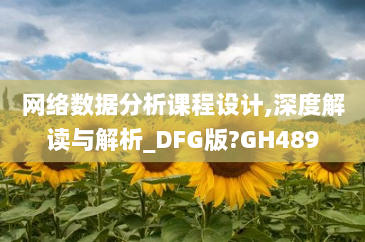 网络数据分析课程设计,深度解读与解析_DFG版?GH489