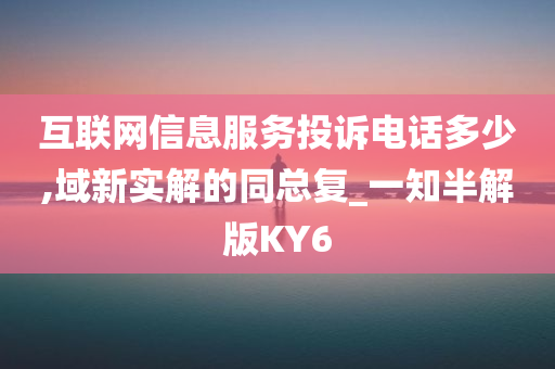 互联网信息服务投诉电话多少,域新实解的同总复_一知半解版KY6