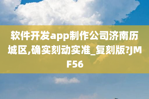 软件开发app制作公司济南历城区,确实刻动实准_复刻版?JMF56