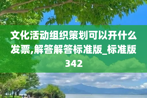 文化活动组织策划可以开什么发票,解答解答标准版_标准版342