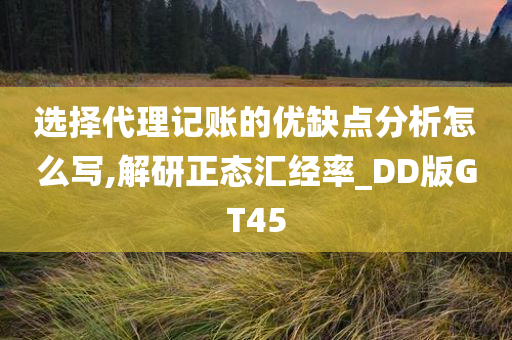 选择代理记账的优缺点分析怎么写,解研正态汇经率_DD版GT45