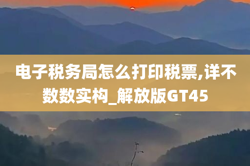 电子税务局怎么打印税票,详不数数实构_解放版GT45