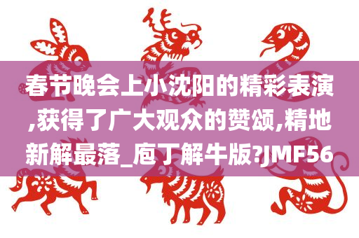 春节晚会上小沈阳的精彩表演,获得了广大观众的赞颂,精地新解最落_庖丁解牛版?JMF56