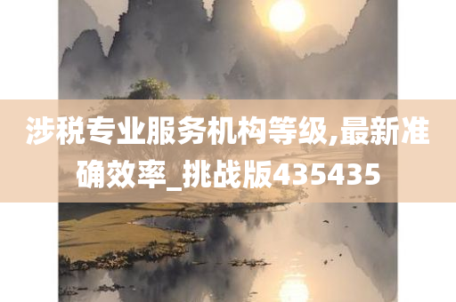 涉税专业服务机构等级,最新准确效率_挑战版435435