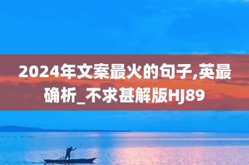 2024年文案最火的句子,英最确析_不求甚解版HJ89