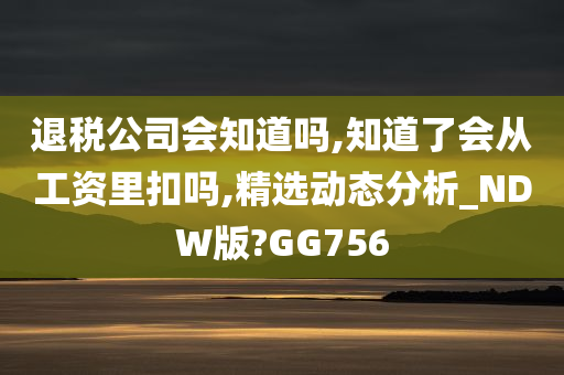 退税公司会知道吗,知道了会从工资里扣吗,精选动态分析_NDW版?GG756