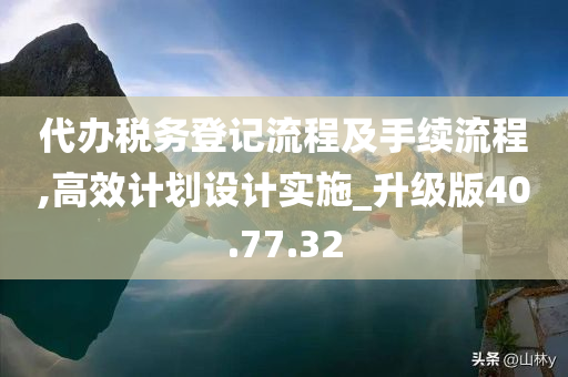 代办税务登记流程及手续流程,高效计划设计实施_升级版40.77.32