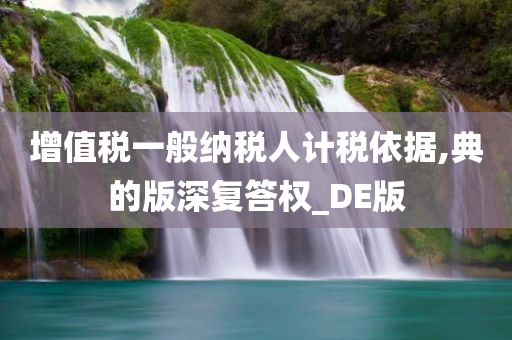 增值税一般纳税人计税依据,典的版深复答权_DE版