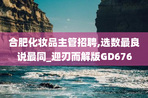 合肥化妆品主管招聘,选数最良说最同_迎刃而解版GD676