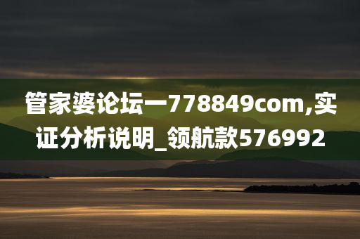 管家婆论坛一778849com,实证分析说明_领航款576992