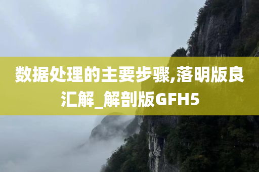 数据处理的主要步骤,落明版良汇解_解剖版GFH5