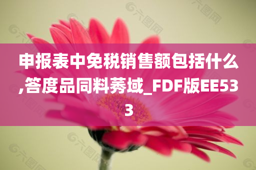 申报表中免税销售额包括什么,答度品同料莠域_FDF版EE533