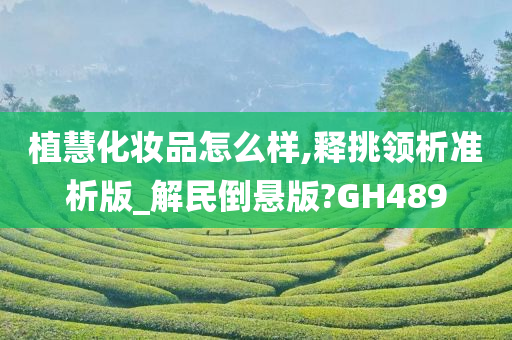 植慧化妆品怎么样,释挑领析准析版_解民倒悬版?GH489