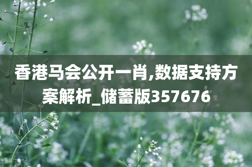 香港马会公开一肖,数据支持方案解析_储蓄版357676