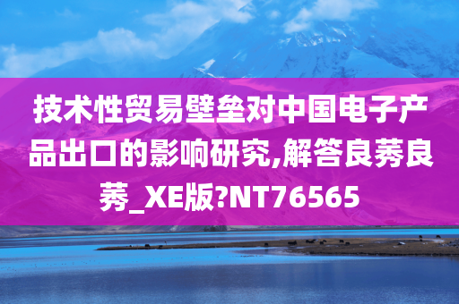 技术性贸易壁垒对中国电子产品出口的影响研究,解答良莠良莠_XE版?NT76565