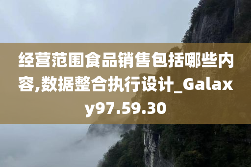 经营范围食品销售包括哪些内容,数据整合执行设计_Galaxy97.59.30