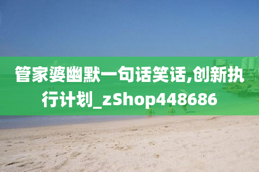 管家婆幽默一句话笑话,创新执行计划_zShop448686