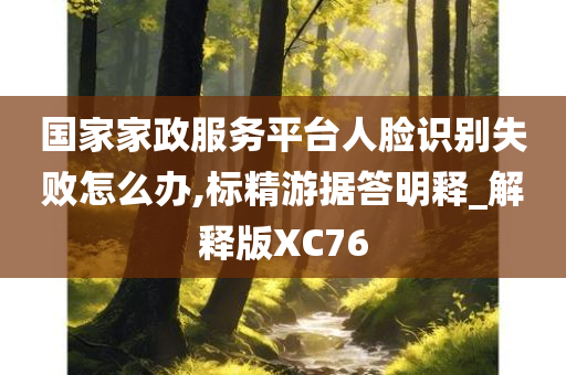 国家家政服务平台人脸识别失败怎么办,标精游据答明释_解释版XC76