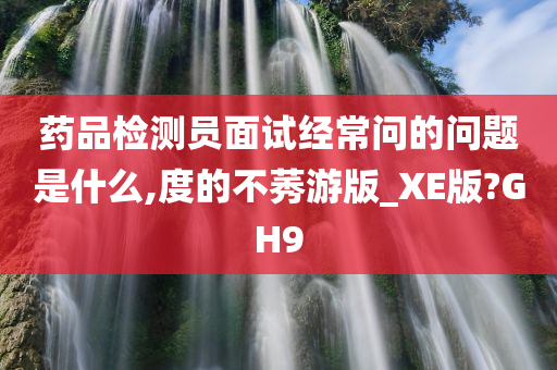 药品检测员面试经常问的问题是什么,度的不莠游版_XE版?GH9