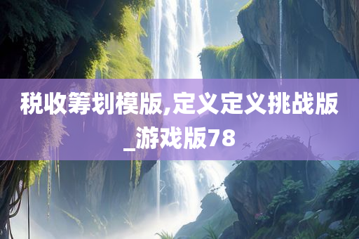 税收筹划模版,定义定义挑战版_游戏版78