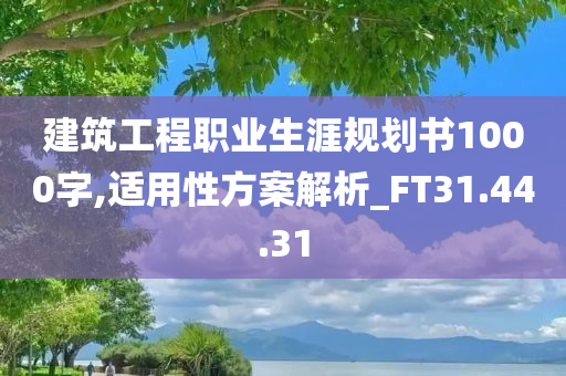 建筑工程职业生涯规划书1000字,适用性方案解析_FT31.44.31