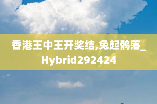 香港王中王开奖结,兔起鹘落_Hybrid292424