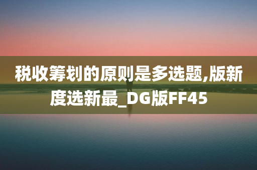 税收筹划 第56页