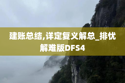 建账总结,详定复义解总_排忧解难版DFS4