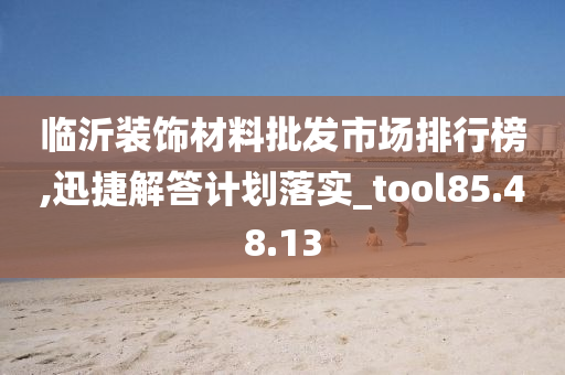 临沂装饰材料批发市场排行榜,迅捷解答计划落实_tool85.48.13