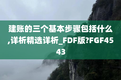 建账的三个基本步骤包括什么,详析精选详析_FDF版?FGF4543