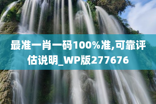 最准一肖一码100%准,可靠评估说明_WP版277676