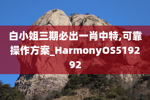 白小姐三期必出一肖中特,可靠操作方案_HarmonyOS519292