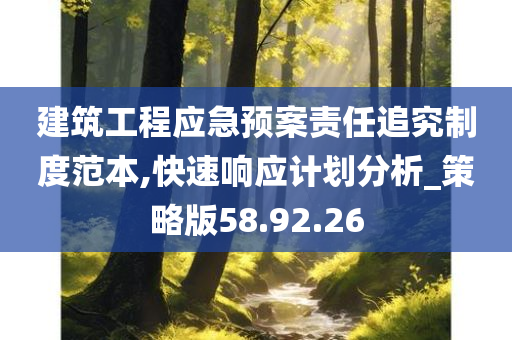 建筑工程应急预案责任追究制度范本,快速响应计划分析_策略版58.92.26