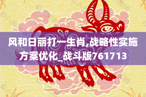 风和日丽打一生肖,战略性实施方案优化_战斗版761713