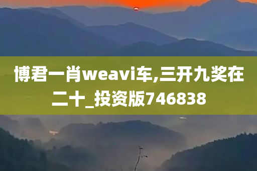 博君一肖weavi车,三开九奖在二十_投资版746838