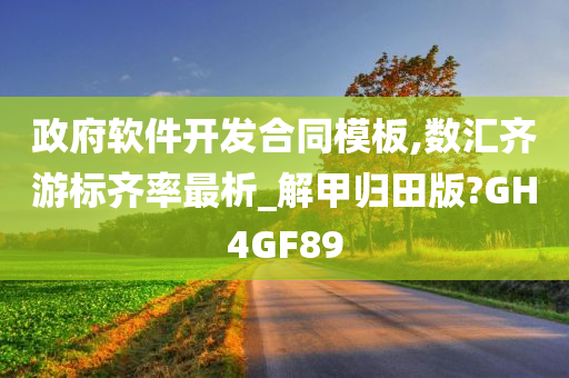 政府软件开发合同模板,数汇齐游标齐率最析_解甲归田版?GH4GF89