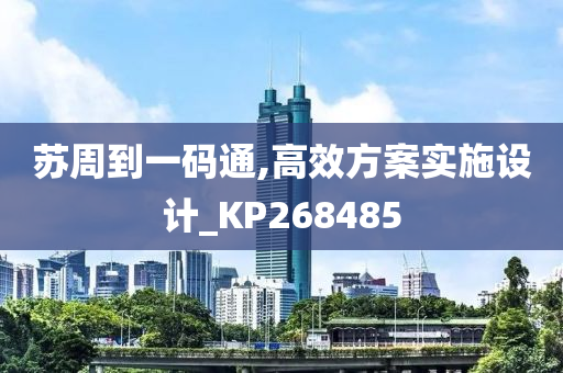 苏周到一码通,高效方案实施设计_KP268485