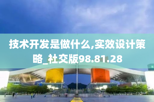 技术开发是做什么,实效设计策略_社交版98.81.28