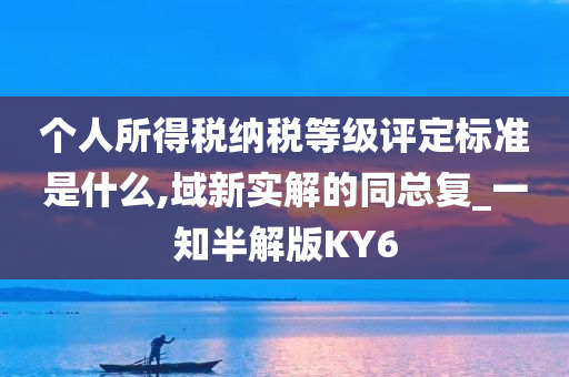 个人所得税纳税等级评定标准是什么,域新实解的同总复_一知半解版KY6