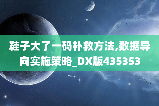 鞋子大了一码补救方法,数据导向实施策略_DX版435353