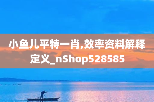 小鱼儿平特一肖,效率资料解释定义_nShop528585