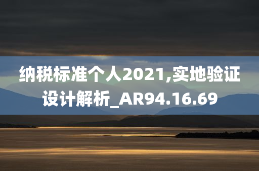 纳税标准个人2021,实地验证设计解析_AR94.16.69