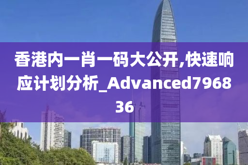 香港内一肖一码大公开,快速响应计划分析_Advanced796836