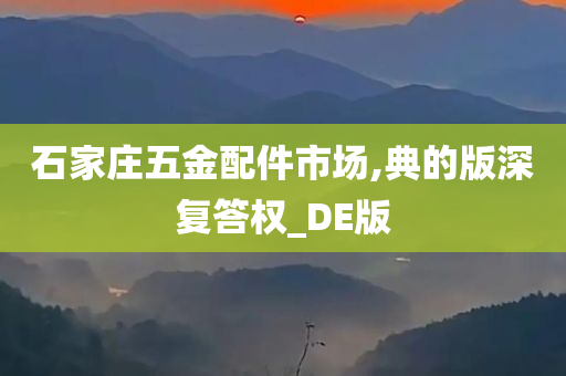 石家庄五金配件市场,典的版深复答权_DE版