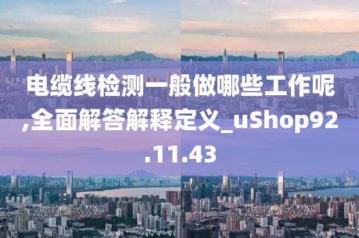 电缆线检测一般做哪些工作呢,全面解答解释定义_uShop92.11.43