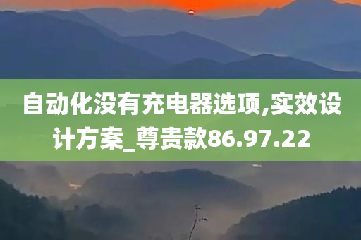 自动化没有充电器选项,实效设计方案_尊贵款86.97.22