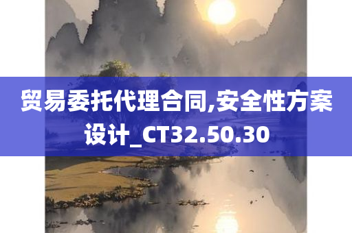 贸易委托代理合同,安全性方案设计_CT32.50.30