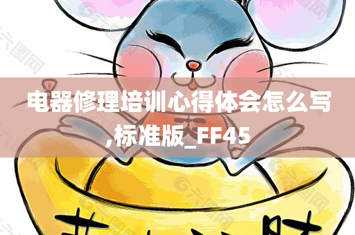 电器修理培训心得体会怎么写,标准版_FF45