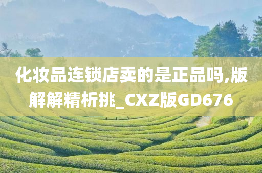 化妆品连锁店卖的是正品吗,版解解精析挑_CXZ版GD676